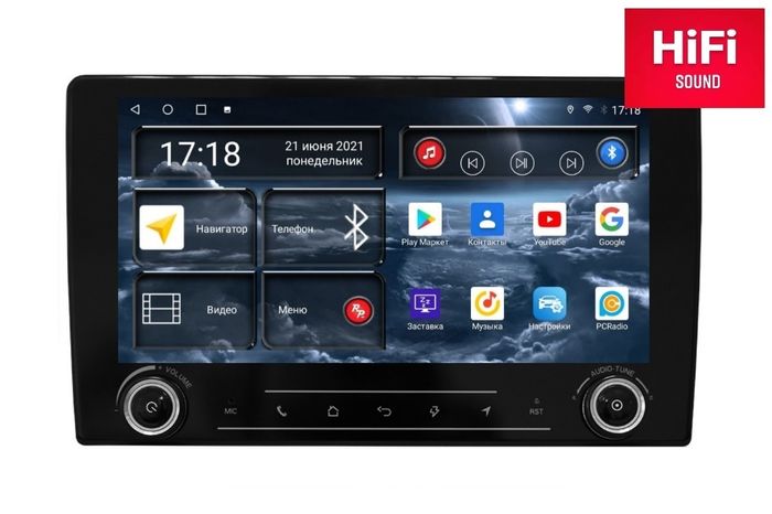 Магнитола в 10" рамку с экраном 9.2" и крутилками - Redpower K750 Android 10, Быстрая, Hi-Fi звук, CarPlay, 4G SIM-слот