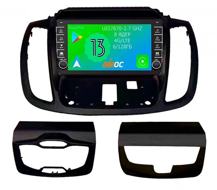 Магнитола для Ford Kuga 2011-2019 - Airoc AB-1717 (кнопки и крутилки), Android 13, Быстрая, SIM-слот, CarPlay