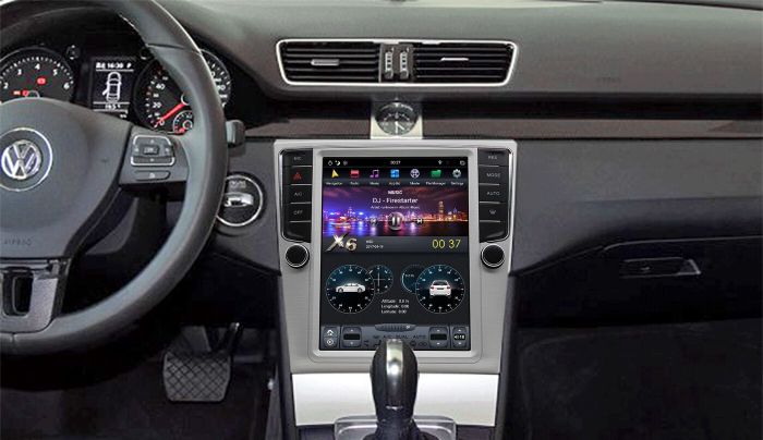 Магнитола для Volkswagen Passat 2005-2015 (B6, B7, CC) - Kuberg ZF-1012-Q6 вертикальный экран в стиле "Тесла" на Android 11, 8Гб+128Гб, CarPlay, 4G SIM-слот