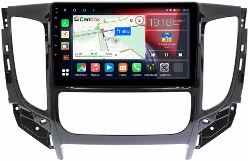 Магнитола для Mitsubishi L200 2015-2019 (климат), Pajero Sport 3 2016-2023 (МКПП), FIAT Fullback - Canbox 9-637 Qled, Android 10, ТОП процессор, SIM-слот