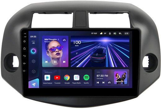 Магнитола для Toyota RAV4 30 2005-2012, Vanguard (рамка под 10") - Teyes CC3 Android 10, ТОП процессор, 4/32 Гб, CarPlay, SIM-слот