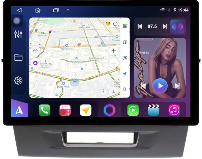 Магнитола для Suzuki Vitara 2014-2022 (штатная КЗВ) - FarCar BX877 монитор 13" 2K QLED на Android 13, TS10, 6+128, CarPlay, 4G SIM-слот