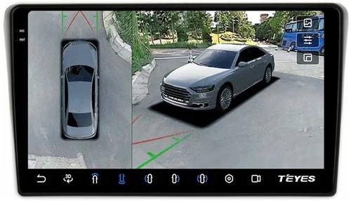Магнитола для Toyota Avensis T250 2003-2009 (рамка черная) - Teyes CC3-2K-360 на Android 10, 2K QLED, 6Гб+128Гб, CarPlay, 4G SIM-слот, 4 камеры в комплекте
