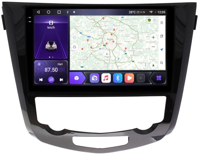 Магнитола для Nissan X-Trail T32, Qashqai J11 2014-2022 (поддержка автопарковки) - Kuberg OL-1668 QLed+2K, Android 12, TS10, CarPlay, 4G SIM-слот