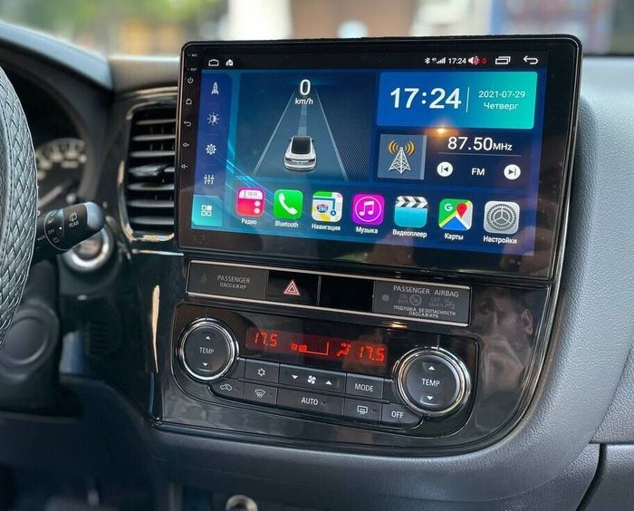 Магнитола для Mitsubishi Outlander 3 2012-2022 (левый руль) - Parafar PF230LUX1RN2K на Android 13, QLED+2K, ТОП процессор, 4Гб+32Гб, CarPlay, 4G SIM-слот