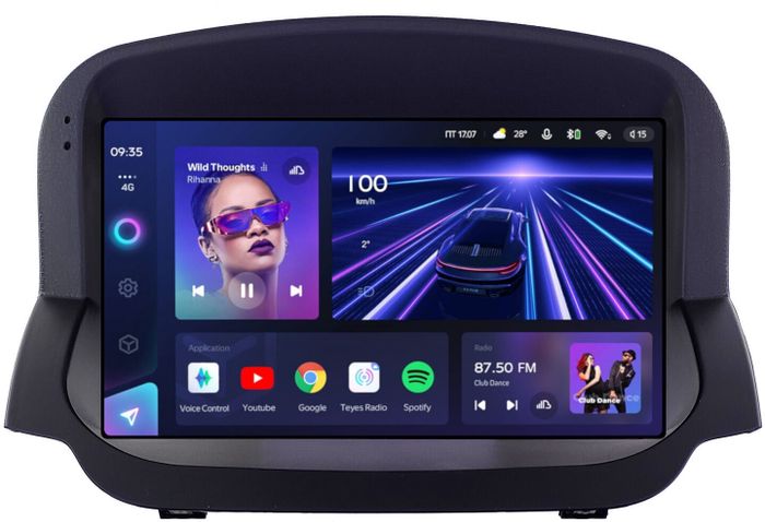 Магнитола для Ford EcoSport 2014-2017 (рамка под кожу) - Teyes CC3L на Android 10, 8-ядер, CarPlay, 4G SIM-слот