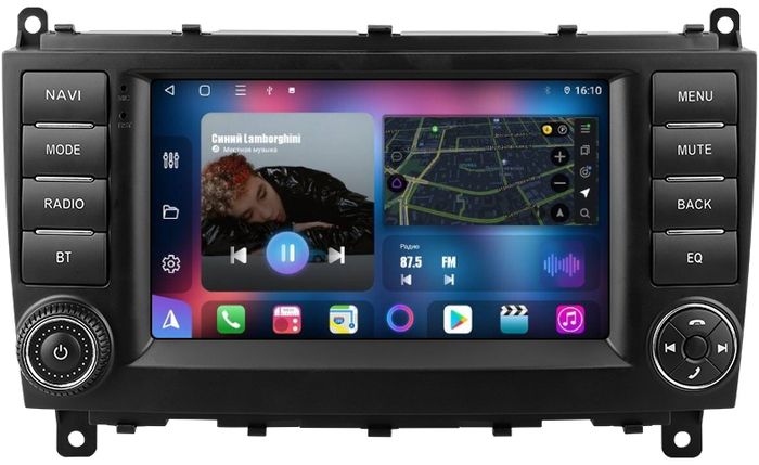 Магнитола для Mercedes-Benz C (W203) 2004-2007 - FarCar 9491H7 дисплей 7" на Android 12, CarPlay, 4G SIM-слот