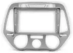 Комплект рамки с разъёмами 9" Hyundai i20 2009-2010 кондей серебро