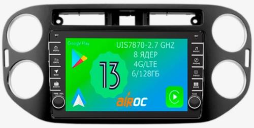 Магнитола для Volkswagen Tiguan 2007-2017 (черный) - Airoc AB-3704B (кнопки и крутилки), Android 13, TS20, 6/128Гб, SIM-слот, CarPlay