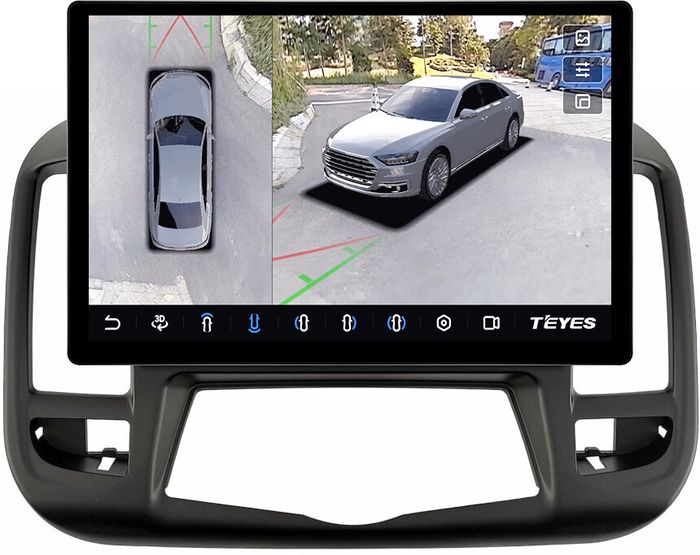 Магнитола для Nissan Teana J32 2008-2013 (ШГУ цветной, рамка тип 3) - Teyes CC3-2K-360 монитор 13" 2K QLED на Android 10, 6Гб+128Гб, CarPlay, 4G SIM-слот, 4 камеры в комплекте