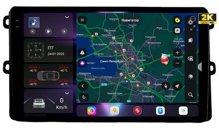 Магнитола для Toyota Highlander 4 U70 2019-2022 - Redpower 85284 PRO/PROmax ТОП звук, 2K QLED, Android 14, CarPlay, 4G SIM-слот
