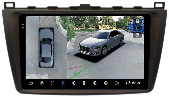 Магнитола для Mazda 6 GH 2007-2012 - Teyes CC3-2K-360 на Android 10, 2K QLED, 6Гб+128Гб, CarPlay, 4G SIM-слот, 4 камеры в комплекте