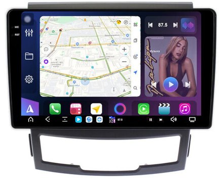 Магнитола для SsangYong Actyon 2 2011-2013 - FarCar XXL159M монитор 9.5" 2K QLED на Android 14, TS20, 8+256Гб, CarPlay, 4G SIM-слот