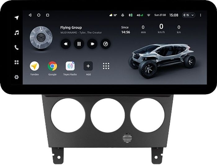 Магнитола для Subaru Impreza 2 GD GG 2002-2007 - Teyes LUX ONE ROUND монитор 12.3" 2K QLED на Android 10, Быстрая, CarPlay, 4G SIM-слот