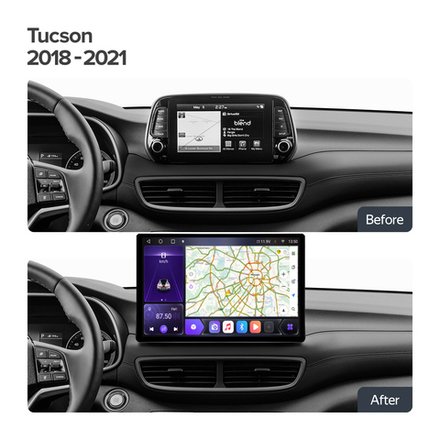 Магнитола для Hyundai Tucson 2018-2020 - Kuberg XD004/KP-13-464-S10 монитор 13" QLED+2K на Android 12, ТОП процессор, 4G SIM-слот, CarPlay, 4+64ГБ
