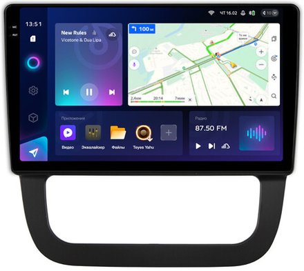 Магнитола для Volkswagen Jetta 5 2005-2010 (климат 2) - Teyes CC3-2K QLed Android 10, ТОП процессор, SIM-слот, CarPlay
