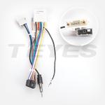 Комплект рамки с разъёмами 9" Nissan Tiida 2004-2013 климат с круглым экраном(чёрная)