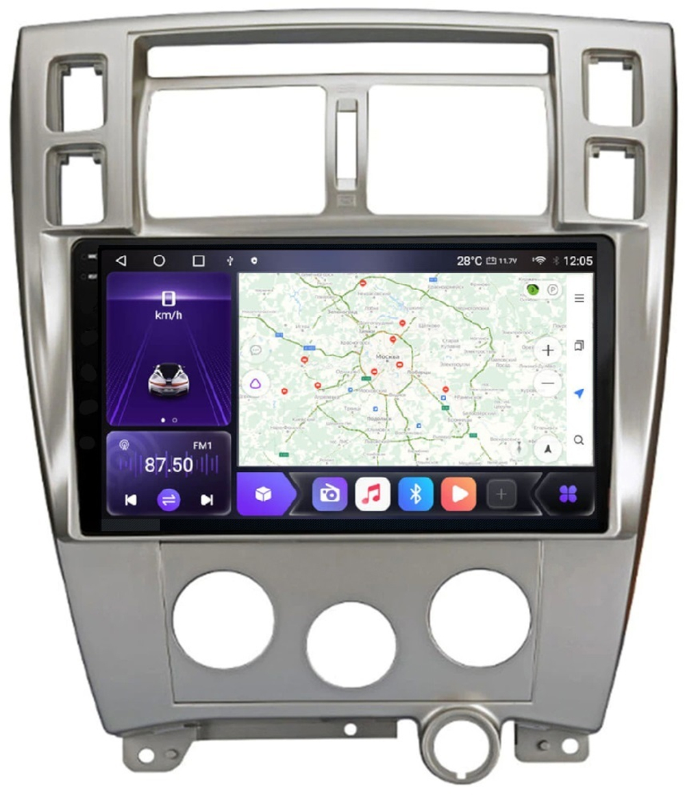 Магнитола для Hyundai Tucson 2004-2009 - Kuberg OL-1725-2 QLed+2K, Android 12, TS10, CarPlay, 4G SIM-слот