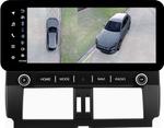 Магнитола для Toyota Land Cruiser Prado 150 2013-2017 (рамка F2) - Teyes LUX ONE 360 монитор 12.3" 2K QLED на Android 10, Быстрая, CarPlay, 4G SIM-слот, 4 камеры в комплекте