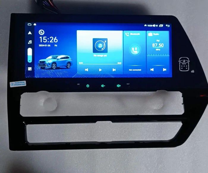 Магнитола для Toyota Highlander 4 U70 2022-2025+ Китай (взамен 12" экрана, поддержка 360) - Kuberg NH-T1215C монитор 12.3" на Android 13, TS10, 8Гб+128Гб, CarPlay, 4G SIM-слот