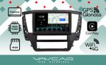 Магнитола для Mitsubishi Pajero Sport 3 2020-2024, Montero Sport (прямоугольный климат, рамка 10) - Vaycar VA47-3181-2K на Android 13, Быстрая, 2K QLED, CarPlay, 4G SIM-слот