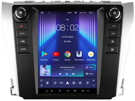 Магнитола для Toyota Camry 50/55 2011-2018 (рамка с крутилками и кнопками) - Teyes TPRO 2 монитор 9.7" QLED в стиле "Тесла" на Android 10, TS10, 4G SIM-слот
