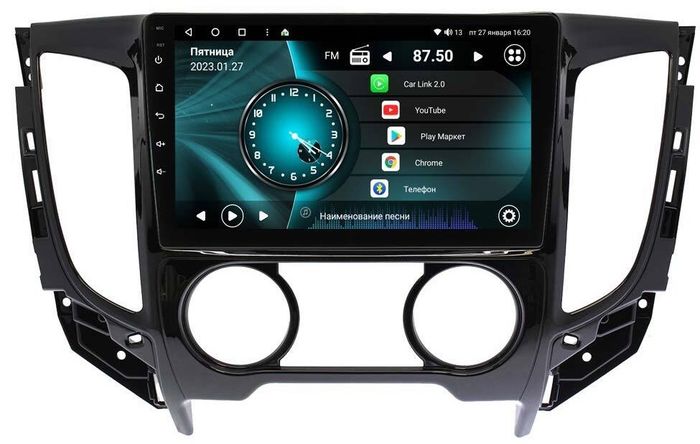 Магнитола для Mitsubishi L200 2015-2024 (кондиционер) - Vaycar VA47-5198 на Android 13, 8-ядер, 2Гб-32Гб, 4G SIM-слот