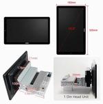 1DIN магнитола - Kuberg OL-1032-1D-D поворотный монитор 13.3" на Android 10, Быстрая, 4G-SIM-слот