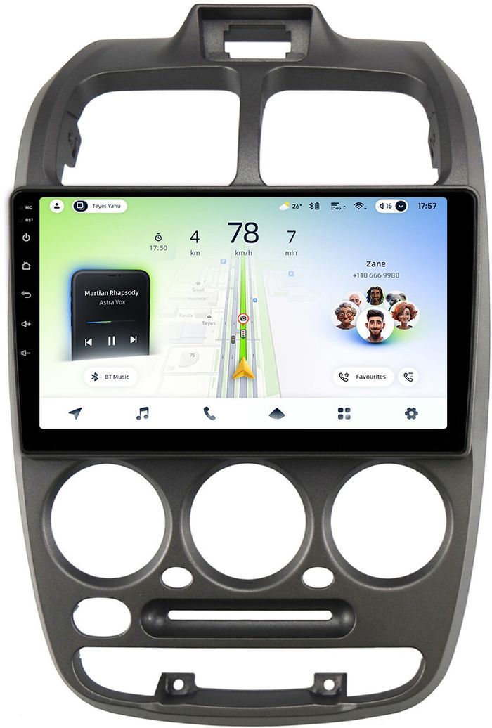 Магнитола для Hyundai Accent 2000-2011 - Teyes CC4L монитор 9" IPS на Android 14, Быстрая, Snapdragon 662, CarPlay, 4G SIM-слот