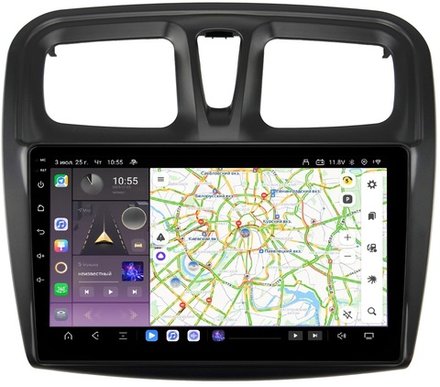 Магнитола для Renault Logan/Sandero 2014+ - Kuberg OL-9945 QLed, Android 13, TS20, CarPlay, SIM-слот