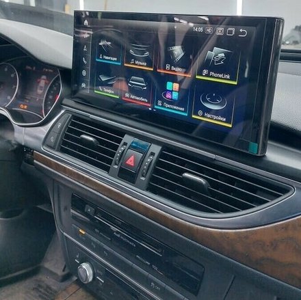 Магнитола для Audi A6/A7 2011-2018 (штатный экран 6.5") - RDL-8506 монитор 12.3" на Android 14, 8Гб+128Гб, CarPlay, 4G SIM-слот