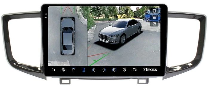 Магнитола для Honda Pilot 3 2015-2023 - Teyes CC3-2K-360 на Android 10, 2K QLED, 6Гб+128Гб, CarPlay, 4G SIM-слот, 4 камеры в комплекте