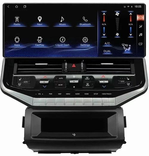 Магнитола для Toyota Land Cruiser 200 2007-2015 (экран климата внизу) - Kuberg ZH-T1601 на Android 10, 8Гб+128Гб, 4G SIM-слот, CarPlay