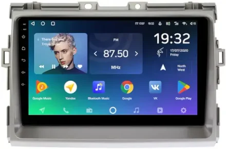 Магнитола для Toyota Estima 3 2006-2016 (без 360, рамка серая 9) - Teyes CC2 PLUS на Android 10, ТОП процессор, 4Гб+64Гб, 4G SIM-слот