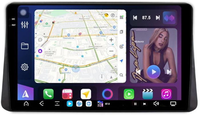 Магнитола для Mitsubishi Eclipse Cross Азия - FarCar S500-TS20 монитор 10.36" 2K QLED на Android 14, Быстрейшая, CarPlay, 4G SIM-слот