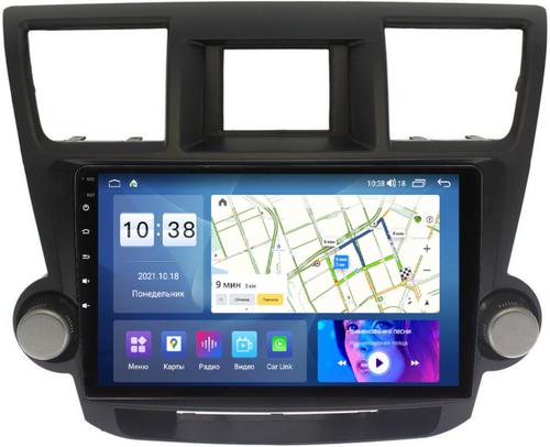 Магнитола для Toyota Highlander 2 2007-2013 XU40 - Parafar PF035T1UHD на Android 13, Быстрая, QLED, CarPlay, 4G SIM-слот (крутилки декоративные)