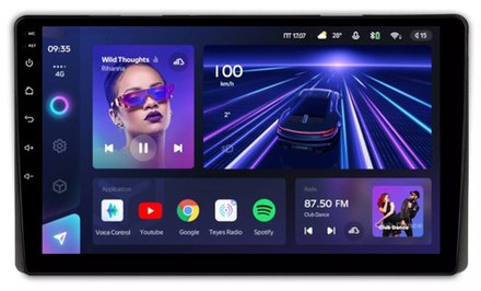 Магнитола для Toyota (внутрь отсека 230х130мм штатной рамки) - Teyes CC3 Android 10, ТОП процессор, 4/32 Гб, CarPlay, SIM-слот