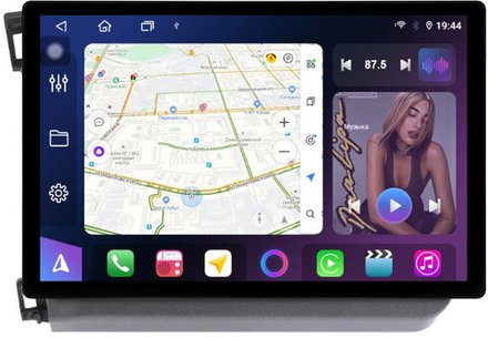 Магнитола для Honda Civic 9 седан 2012 левый руль - FarCar BX877 монитор 13" 2K QLED на Android 13, TS10, 6+128, CarPlay, 4G SIM-слот
