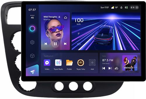 Магнитола для Honda Civic 7 2001-2005 левый руль - Teyes CC3-2K монитор 13" 2K QLED на Android 10, 4G SIM-слот, CarPlay