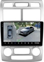 Магнитола для KIA Sportage 2 2004-2008 - Teyes CC3-2K-360 на Android 10, Быстрая, 2K QLED, CarPlay, 4G SIM-слот, 4 камеры в комплекте