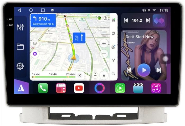 Магнитола для Opel Astra J 2010-2015 - FarCar 072M монитор 9.5" QLED на Android 14, TS18, CarPlay, 4G SIM-слот