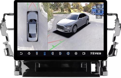 Магнитола для Toyota Alphard 30, Vellfire 2015-2023 (менее 10 динамиков, правый руль) - Teyes CC3-2K-360 монитор 13" 2K QLED на Android 10, 6Гб+128Гб, CarPlay, 4G SIM-слот, 4 камеры в комплекте