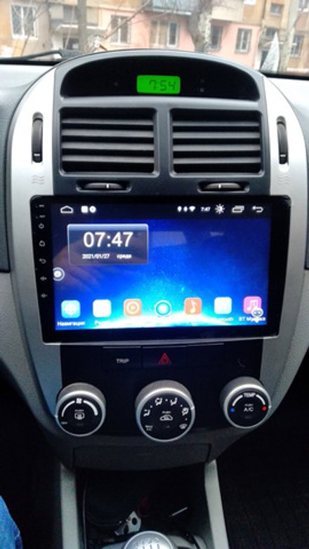 Магнитола для KIA Cerato 1 2004-2008 (кондиционер, аварийка внизу) - Canbox 9143 Qled, Android 10, ТОП процессор, SIM-слот