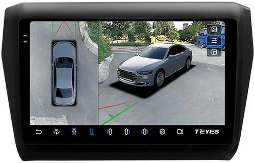 Магнитола для Suzuki Swift 5 2016-2023 (рамка матовая 9) - Teyes CC3-2K-360 на Android 10, 2K QLED, 6Гб+128Гб, CarPlay, 4G SIM-слот, 4 камеры в комплекте
