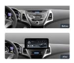 Магнитола для Hyundai Elantra 5 MD 2013-2015 (перенос БК вниз) - Teyes LUX ONE ROUND монитор 12.3" 2K QLED на Android 10, Быстрая, CarPlay, 4G SIM-слот
