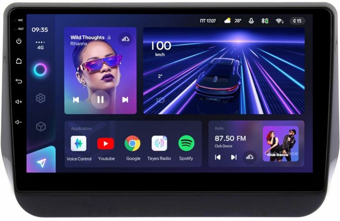 Магнитола для Hyundai H1, Grand Starex, 2018-2022 (ШГУ цветной) - Teyes CC3 монитор 9" QLED на Android 10, ТОП процессор, 4Гб+32Гб, CarPlay, 4G SIM-слот