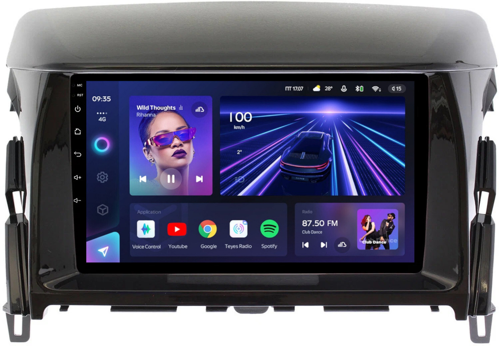 Магнитола для Mitsubishi Eclipse Cross (взамен 206х105мм ШГУ под козырьком) - Teyes CC3L на Android 10, 8-ядер, CarPlay, 4G SIM-слот