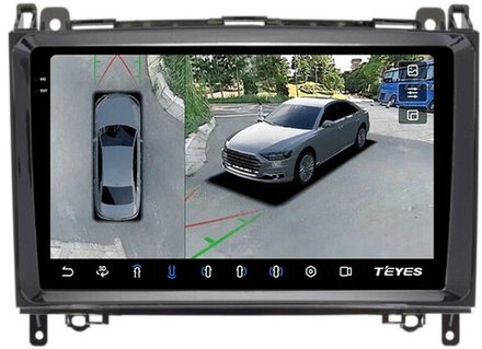 Магнитола для Mercedes Benz A, B, Vito, Viano W639/W447, Sprinter W906, VW Crafter - Teyes CC3-2K-360 на Android 10, 2K QLED, 6Гб+128Гб, CarPlay, 4G SIM-слот, 4 камеры в комплекте