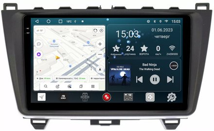 Магнитола для Mazda 6 2007-2012 (GH) - RedPower 002 Android 10, QLED+2K, ТОП процессор, 6Гб+128Гб, CarPlay, SIM-слот