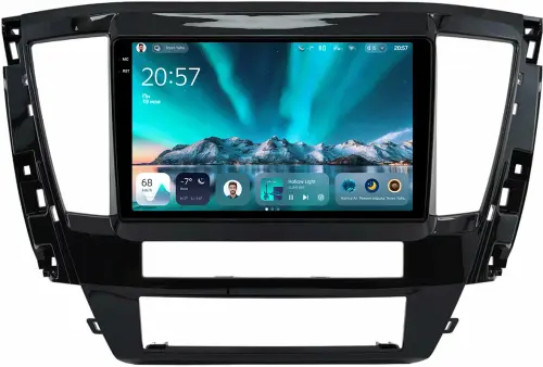 Магнитола для Mitsubishi Pajero Sport 3 2020-2024, Montero Sport (прямоугольный климат) - Teyes CC4 монитор 9.2" 2K QLED на Android 14, Snapdragon 680, DSP, CarPlay, 4G SIM-слот